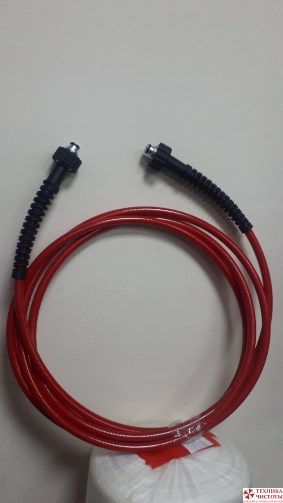 Шланг ВД CARWASH COMFORT DN06 для моек самообслуживания 5м, 200бар, М 22*1,5 гайка-гайка красный