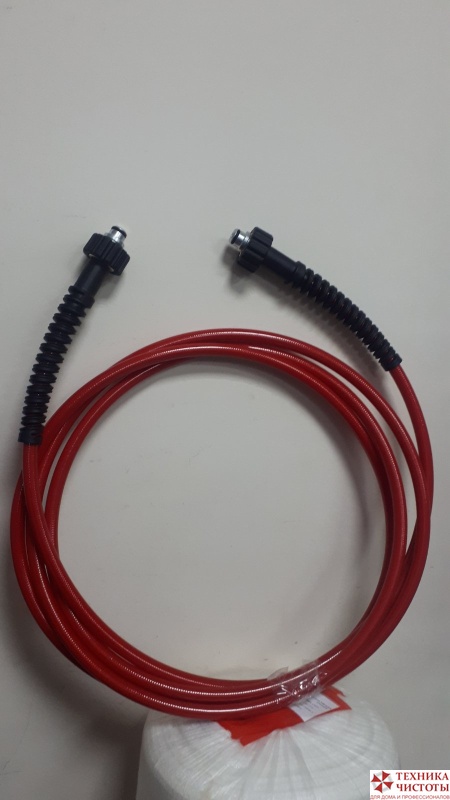 Шланг ВД CARWASH COMFORT DN06 для моек самообслуживания 5м, 200бар, М 22*1,5 гайка-гайка красный