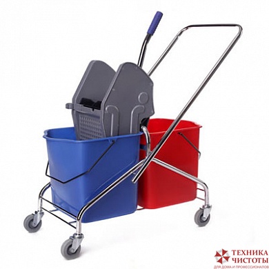 Тележка двухведерная с отжимом, 2х17л 
