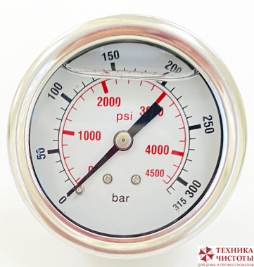 МО06008 Манометр 63мм, 1/4 внеш, вход сзади, 400бар