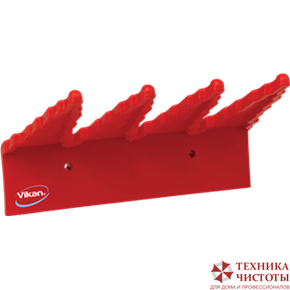 Настенный держатель для инвентаря, 240 мм,красный