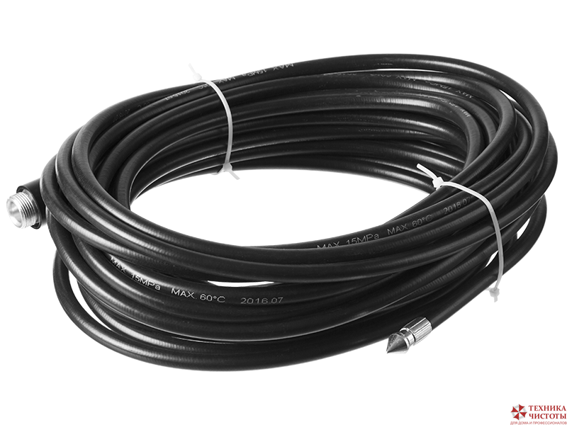 Шланг для прочистки труб и промывки канализации 40m (DN 05, 200bar, 60°C, М22х1,5внут-1/4внеш)