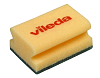 Губка Vileda Professional, средняя жесткость, 95х70х45 мм, зеленый абразив,желтая