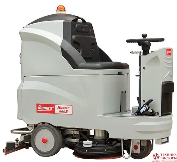 Bennett Hussar H860b с гелевым АКБ 226 А/ч Аккумуляторная поломоечная машина с местом оператора