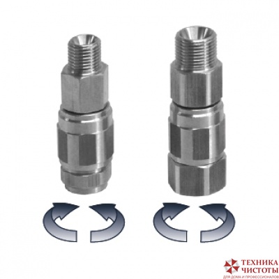 Поворотное соединение 1/4 внеш-1/4 внутр,400 бар, нерж.сталь