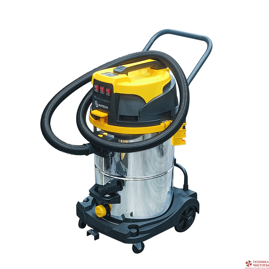 Пылеводосос AUTECH трехтурбинный для влажной и сухой уборки 60л, 3600 Вт