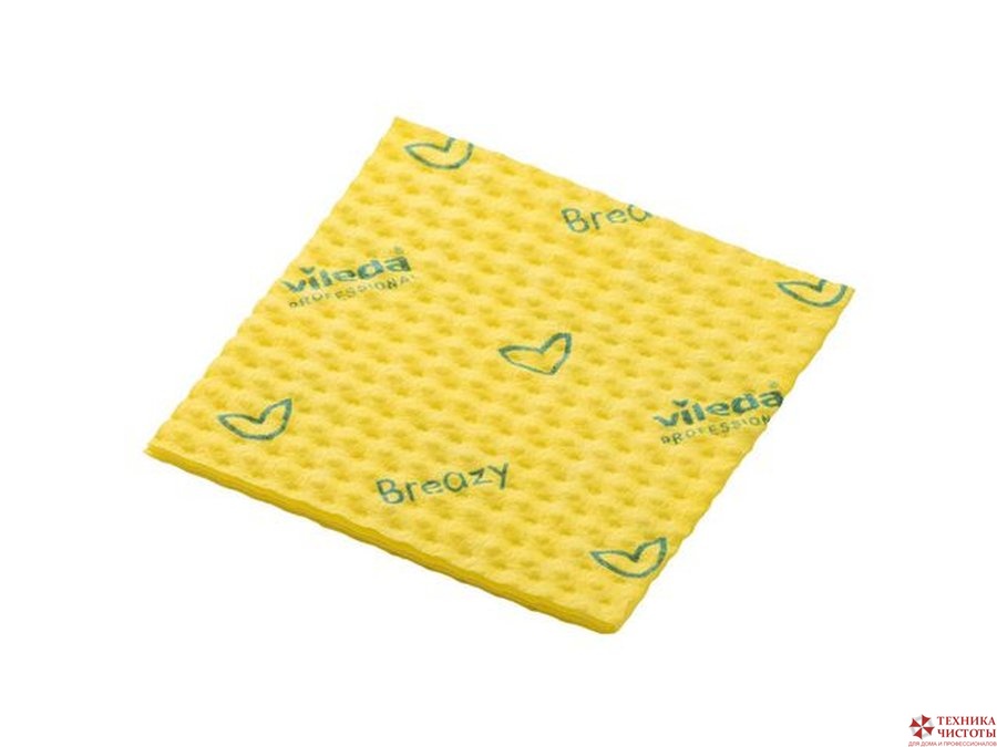 Салфетка Бризи Vileda Professional,вискоза, 36x35 см, желтая